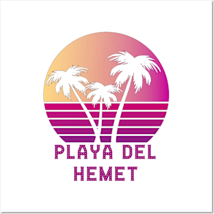 Playa Del Hemet CA Funny Hemet California Design Posters and Art